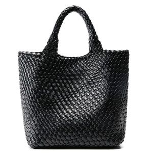 Premium hand-woven Vegan Leather trendy travel Tote Shoulder  beach bag handbag